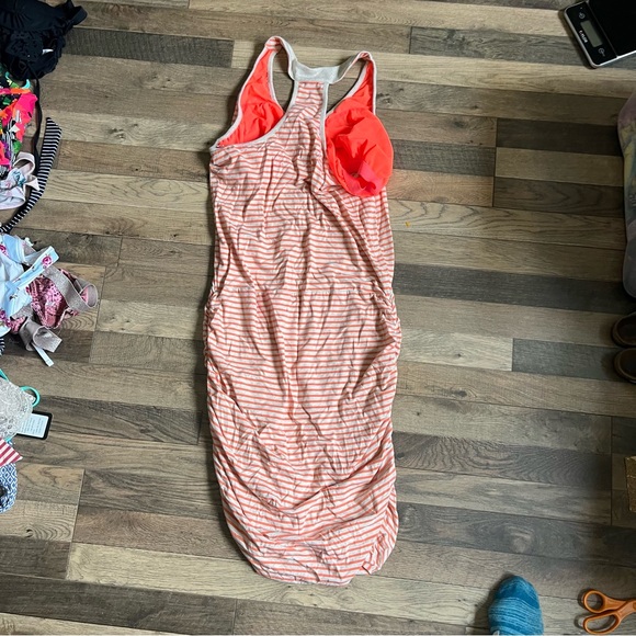 🎉🛍️ MOVING SALE • Athleta Ember Racerback orange stripe Dress XL - Picture 2 of 5